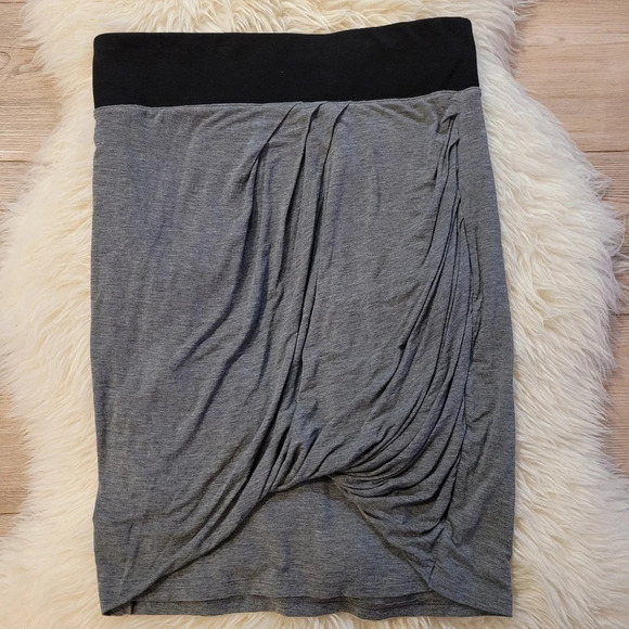 KIT and ace Amelie skirt heather grey and black stretchy size 10 - Picture 2 of 8